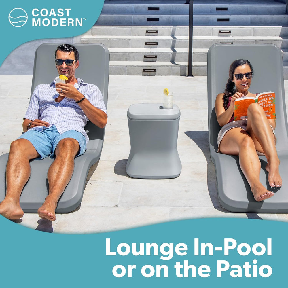 Coast Modern in Pool Lounge Chair - Waterproof & Weighted Chaise Lounger ...