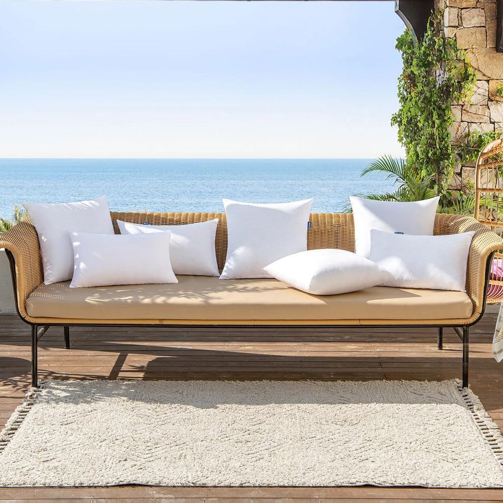 MIULEE Pack of 2 22x22 Inch Outdoor Pillow Inserts