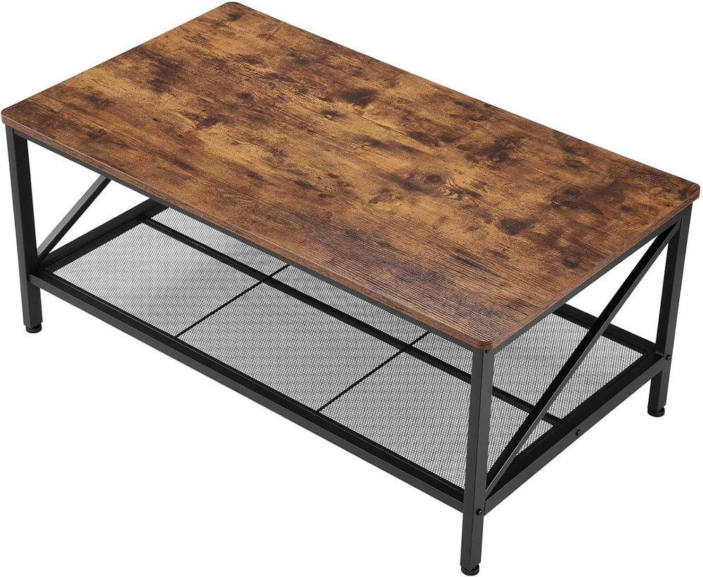 VEVOR 3 Pieces Living Room Table Sets, 41.3 in Industrial Coffee Table with 2...