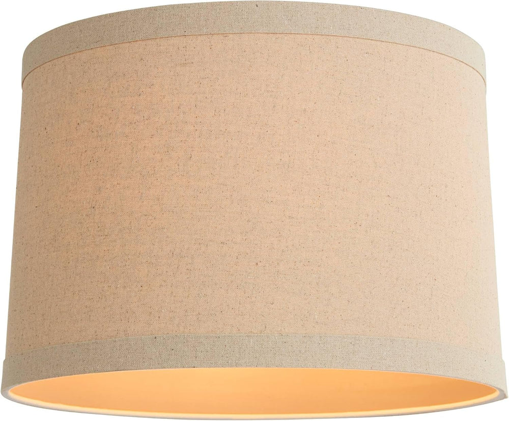 Pre-Assembled Marlee Large Taupe Linen Drum Shade 15x16x11 (Spider)