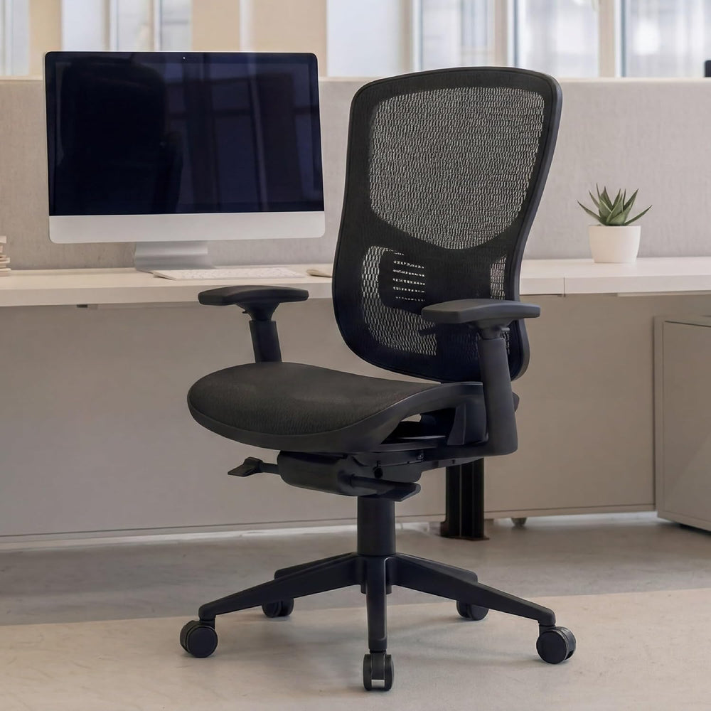 Staples Kroy Ergonomic Mesh Task Chair, Lumbar Support, Adjustable, Black