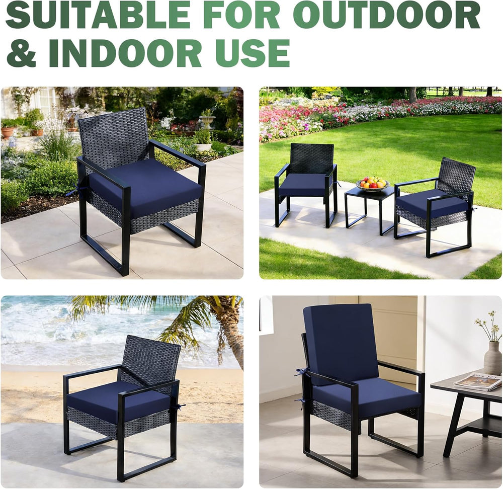 Outdoor Chair Cushions Set of 2, 22x22x3 Inch Waterproof & Fade Resistant...