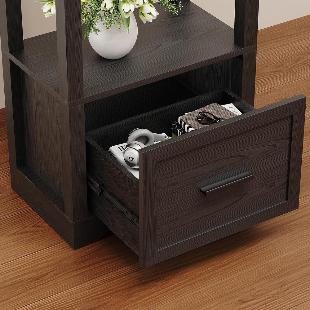 BROTTAR Display Shelf with 3 Color Light, Black