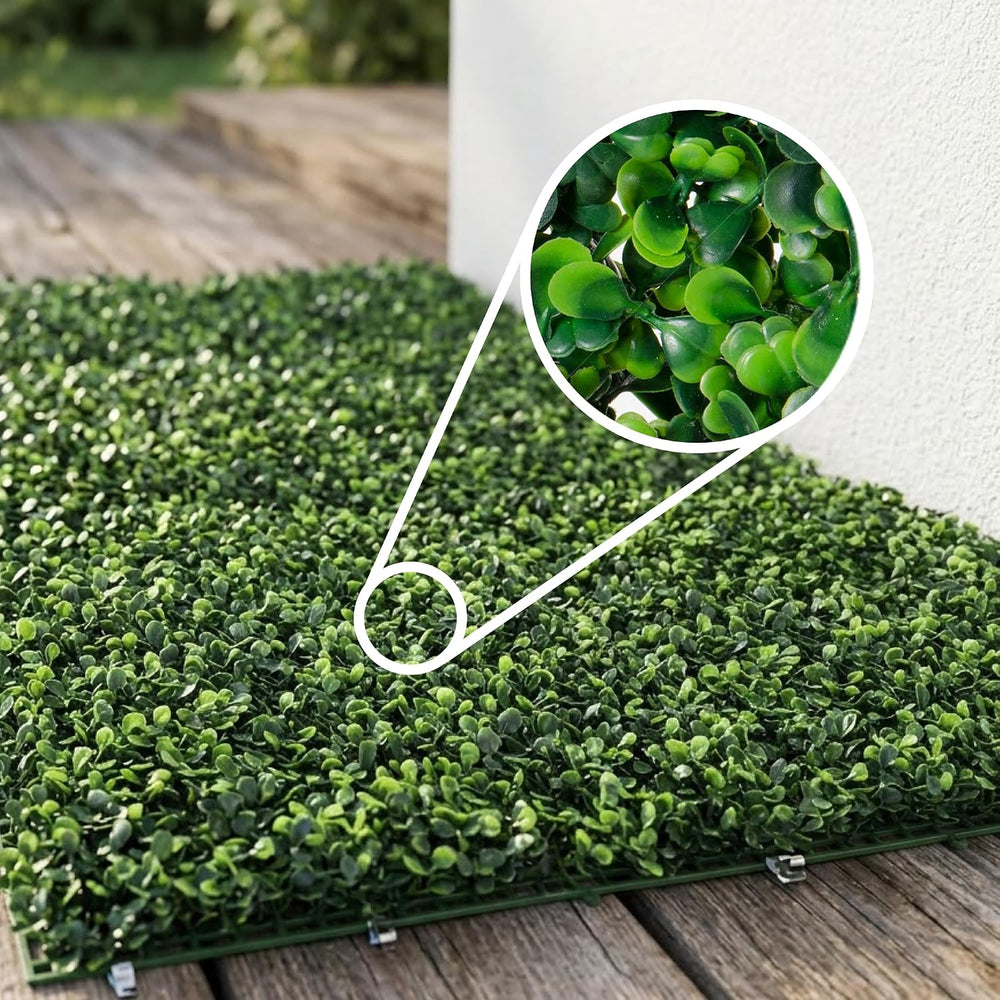 NatraHedge 20"" X20'' (12 Pack) Artificial Green Grass Wall...