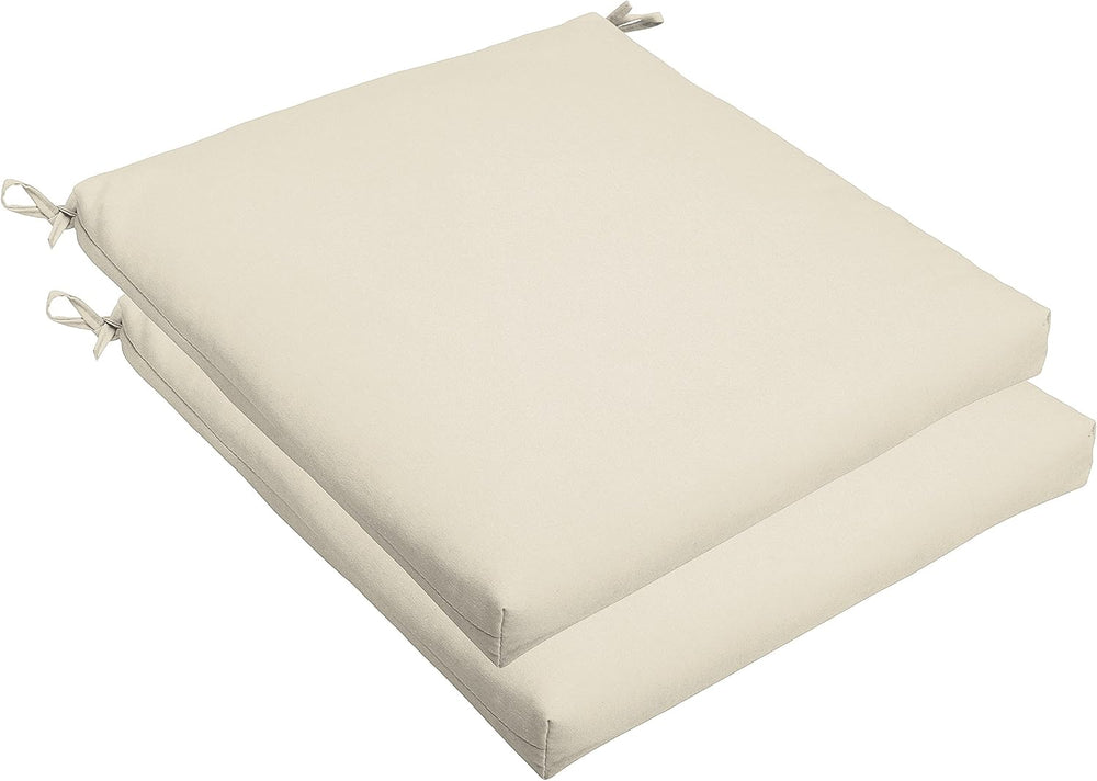 Sorra Home Sunbrella Bristol Square Chair Cushion (Set of 2) - Fade & Wat...
