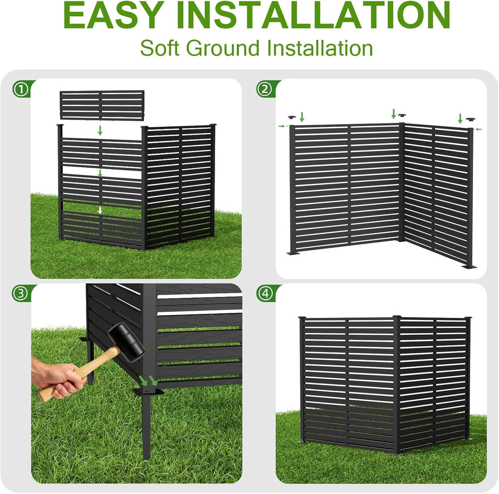 47" W x 48" H Air Conditioner Fence Panels, Pool Equipment Enclosur...