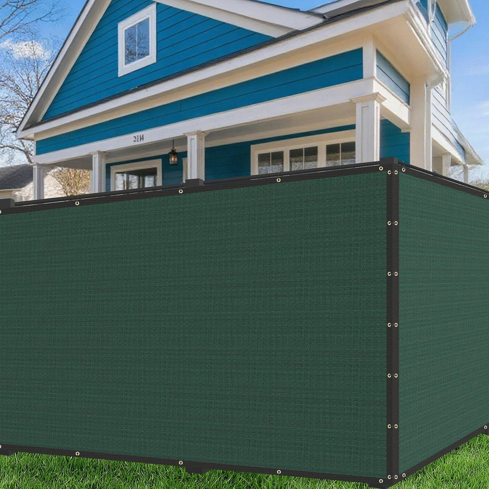 Buzzbazaar 7' x 100' Green Heavy Duty Privacy Fence Screen - Commerci...