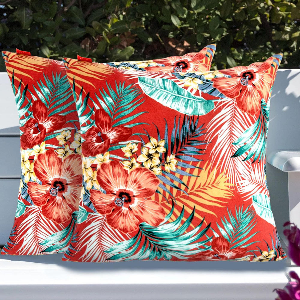 Throw Pillow with Insert, Set of 2, Outdoor Indoor Waterproof Decorative Pati...
