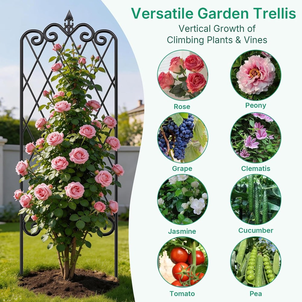 AMAGABELI GARDEN & HOME 4 Pack Garden Trellis for Climbing Plants Outdoor...