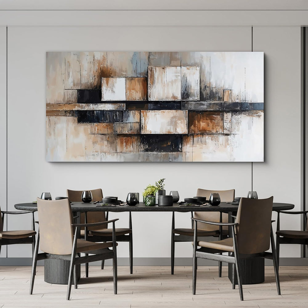 Abstract Geometric Canvas Wall Art For Living Room Art Wall Decor Modern Abst...