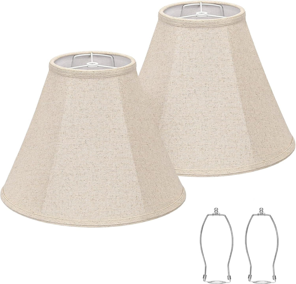 Bell Lamp Shades Set of 2, 6"Top x 13"Bottom x 10"High, Beige ...