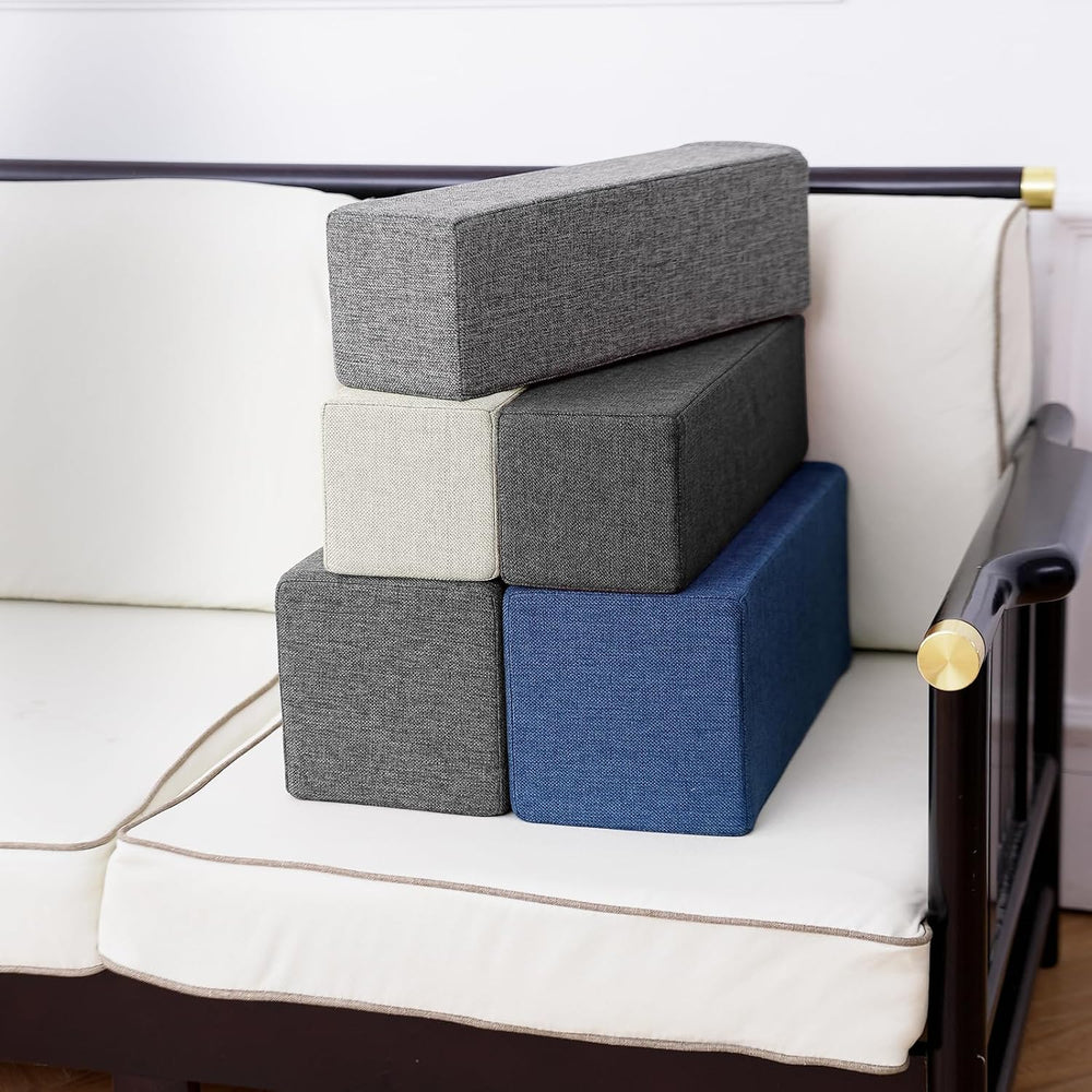 2 Pack Couch Arm Rest Pillow, 6''x6''x20'' Linen Cove...
