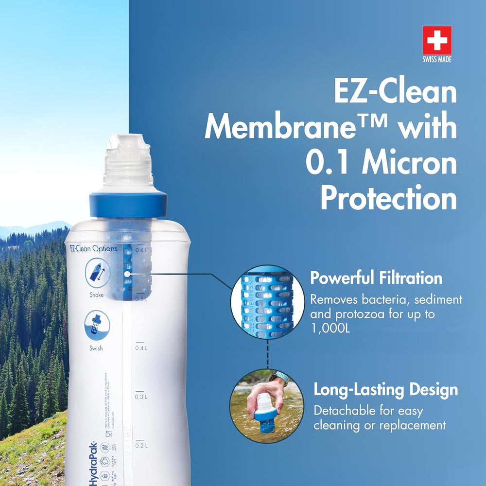 Katadyn BeFree Collapsible Water Filter Bottle 0.6L, Hiking & Trail Running