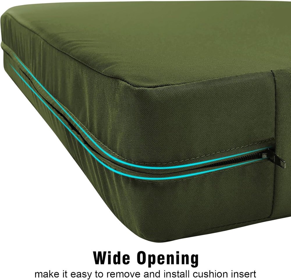 GUEGLSA Outdoor Cushion Covers 24x22x4 inch, Patio Seat Cushion Slipcovers Re...