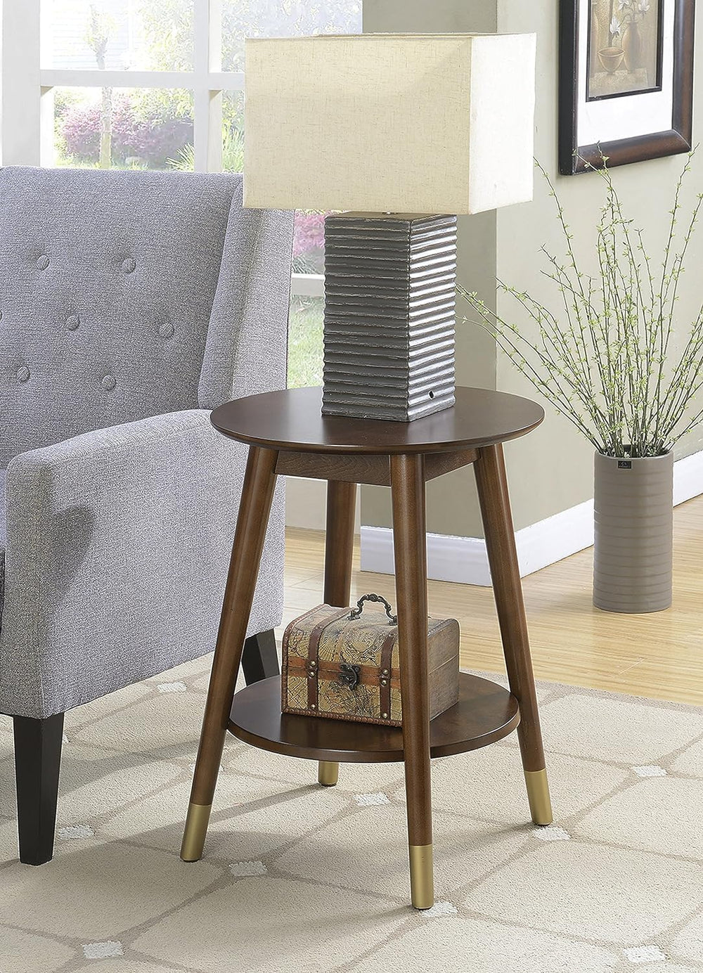 Convenience Concepts 7103050ES Wilson Mid Century Accent End Table, Espresso