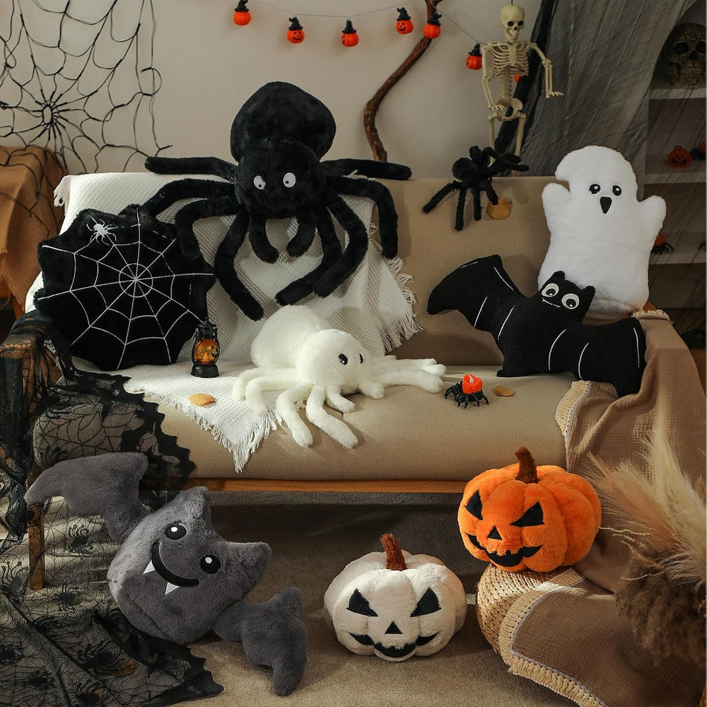 YRXRUS Halloween Spider Pillows, Cute Spider Shaped Throw Pillow for Happy Ha...