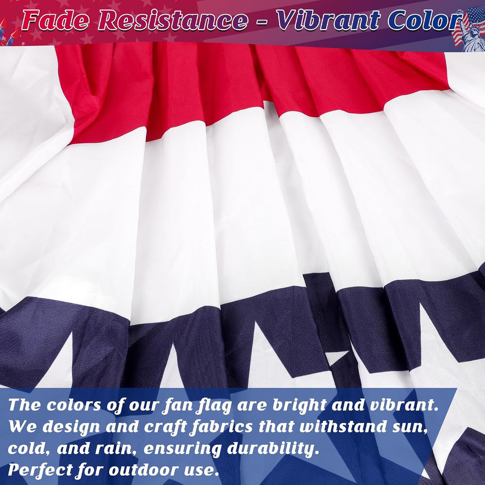 2 × 4 FT 4th of July Decorations, 4 PCS Bunting Flags Outdoor, Patriotic Four...