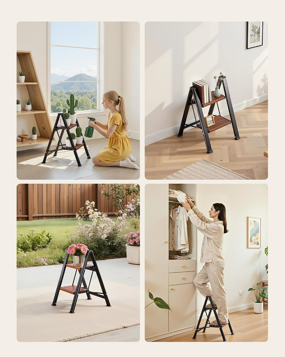 VEVOR 2 Step Ladder, Folding Step Stool with Wide Anti-Slip Pedal and Comfort...