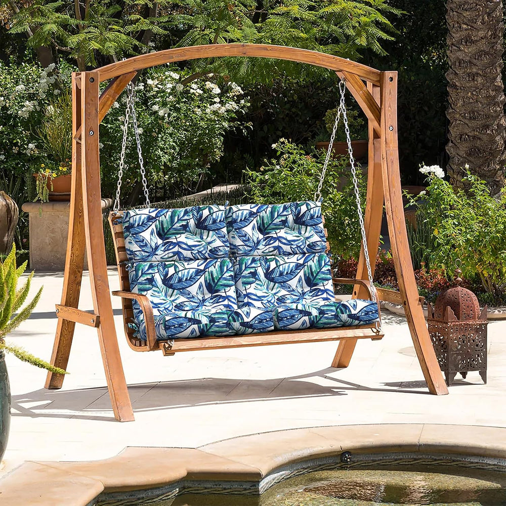 LVTXIII Outdoor Tufted High Back Cushions, 22" W x 20" D Fluffy Sea...