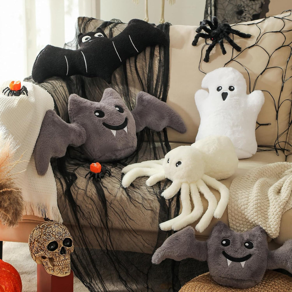 YRXRUS Halloween Spider Pillows, Cute Spider Shaped Throw Pillow for Happy Ha...