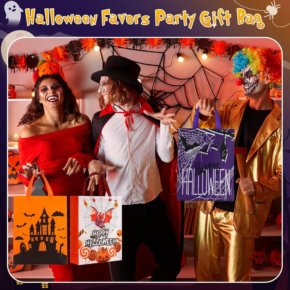 Sanwuta 150 Pcs Halloween Tote Gift Bags 14.9 x 11.8 Large Bags
