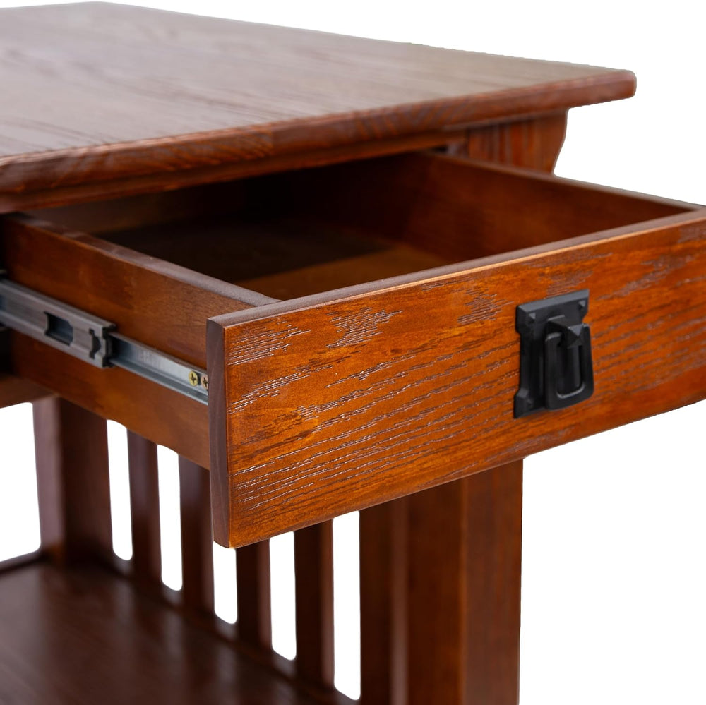 Leick Home Mission End Table, 22", Medium Oak