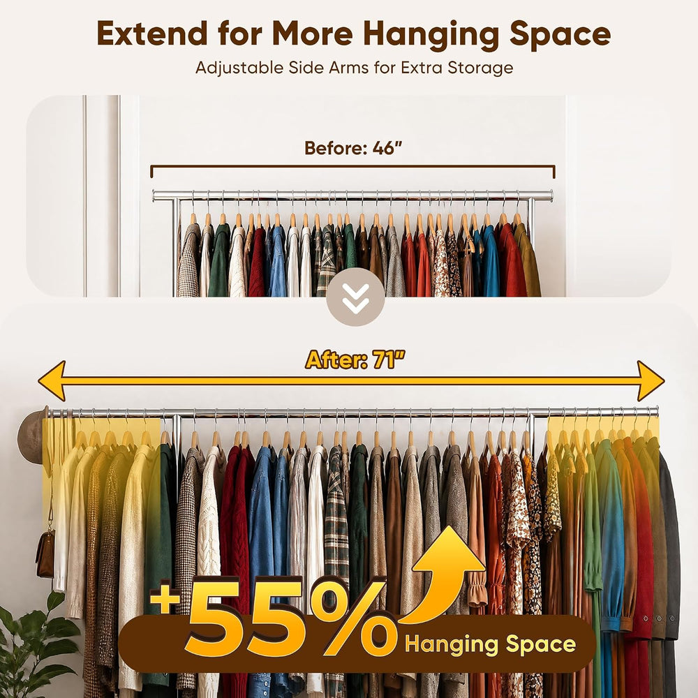HOKEEPER Clothing Racks Heavy Duty Clothes Rack Adjustable Garment Rack