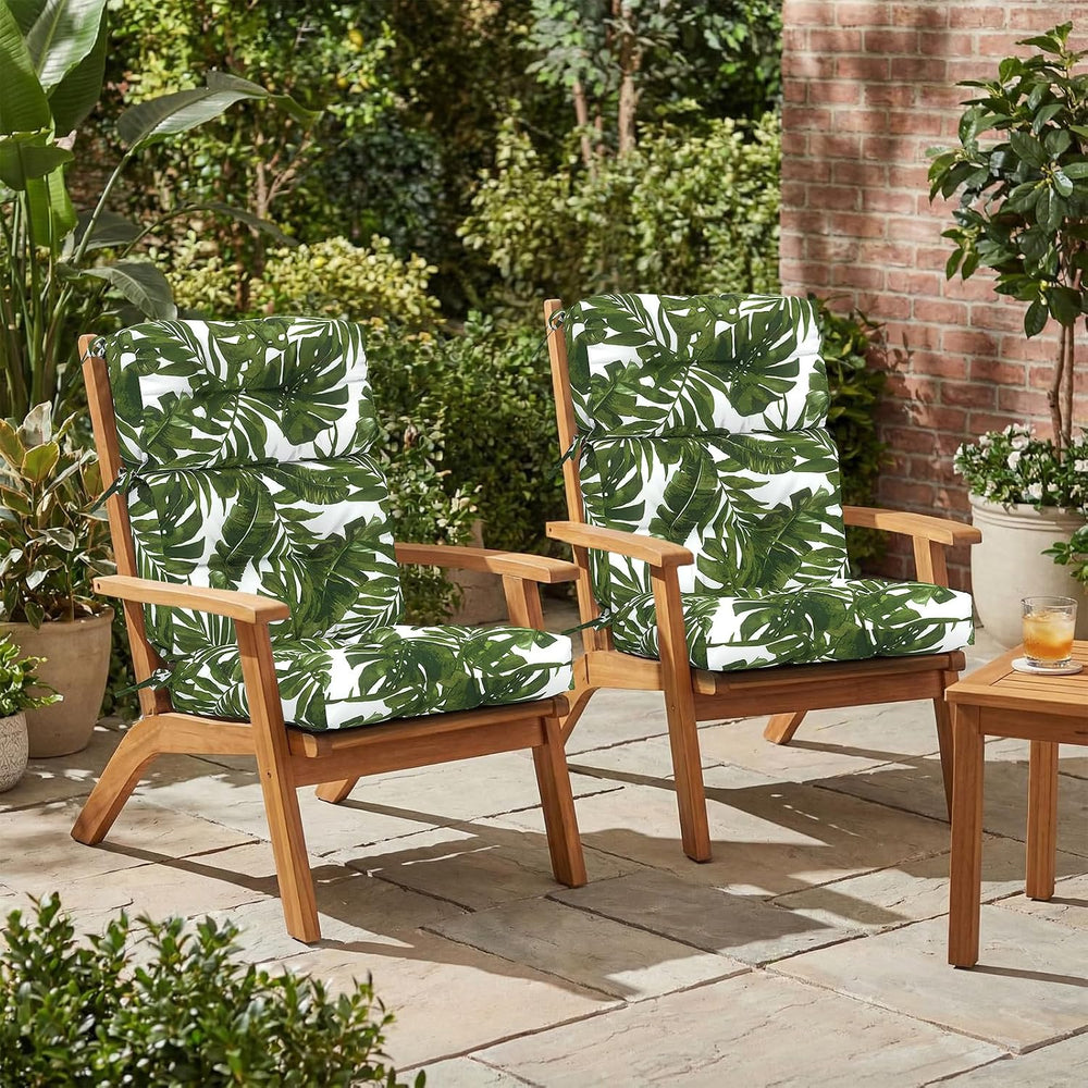 Outdoor High Back Patio Chair Cushions, Tufted Rocking Chair Cushions, Adiron...