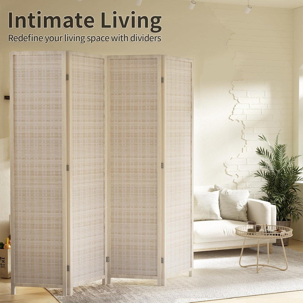 Room Divider Privacy Screen Folding 4 Panel 72 Inches High Portable Room Sepe...