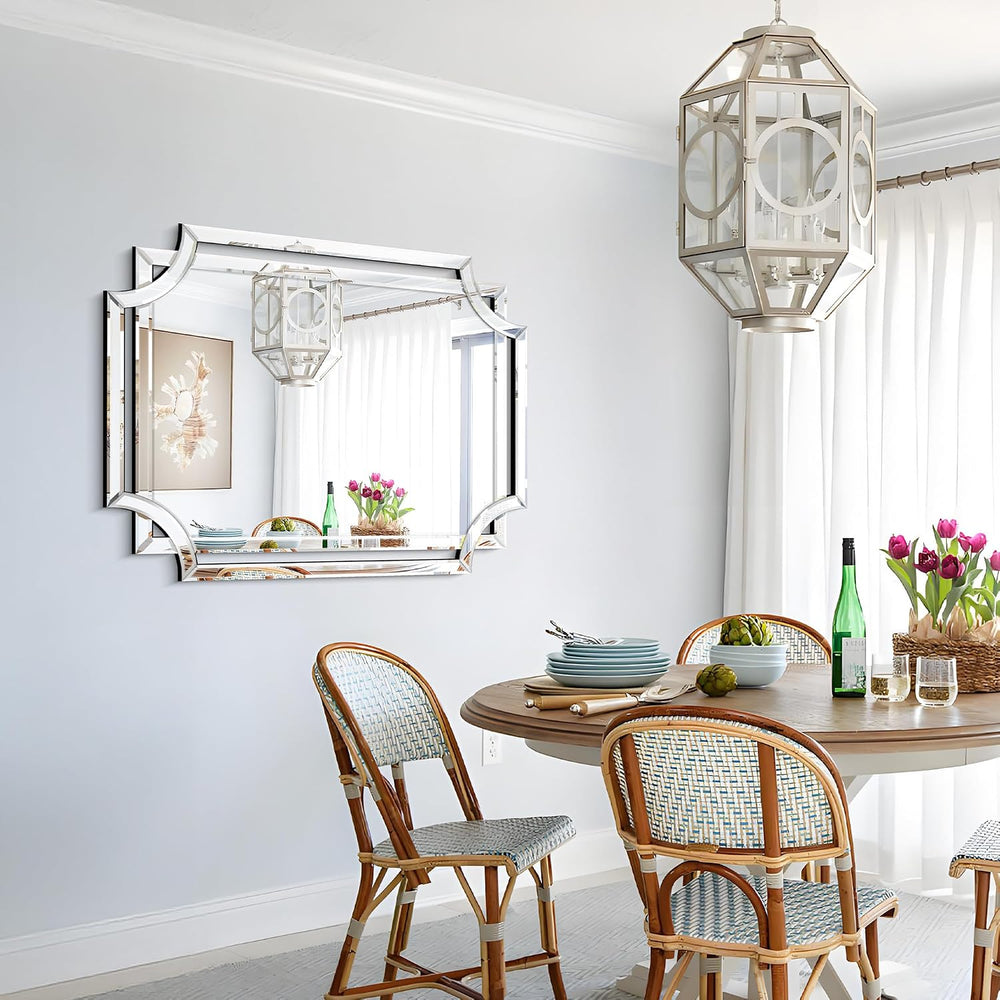 Chende 36"x47" Large Mirror for Wall, Elegant Rectangular Decorativ...
