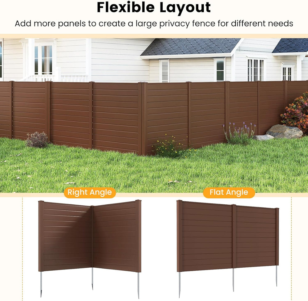GIANTEX No-Dig Air Conditioner Fence, 4 Panels, 48''W x 48''H...