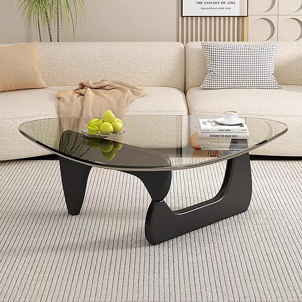 Modern Glass Coffee Table for Living Room, Mid Century Coffee Table, Small Co...