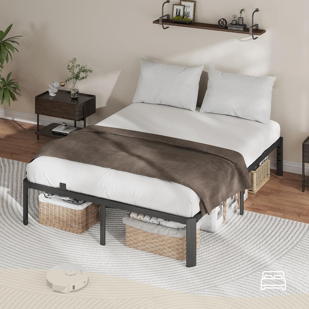 Metal Bed Frame King Size, 14 Inch Heavy Duty Platform Bedframe, Noise Free
