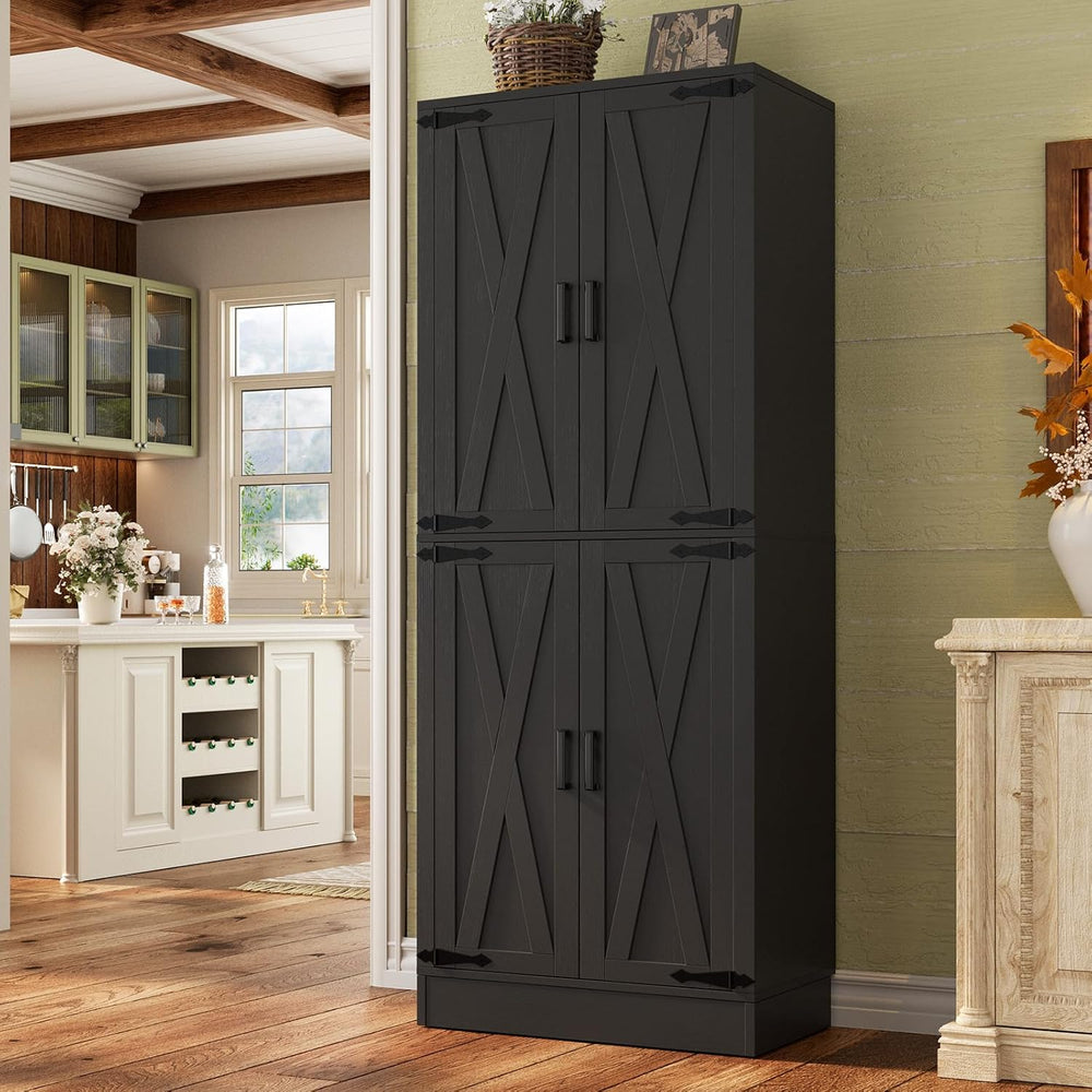 Unikito 71" Kitchen Pantry Storage Cabinet with Adjustable Shelves, Drawer