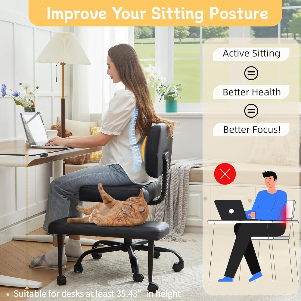 Criss Cross Legged Office Chair with Wheels,Swivel Meditation Chair for ADHD,...