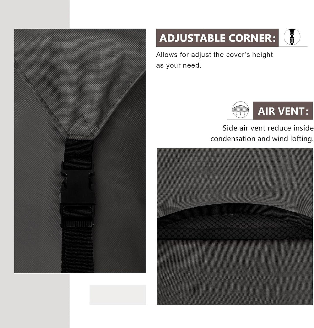 ULTCOVER Waterproof Patio Furniture Cover 88L x 62W in, Black