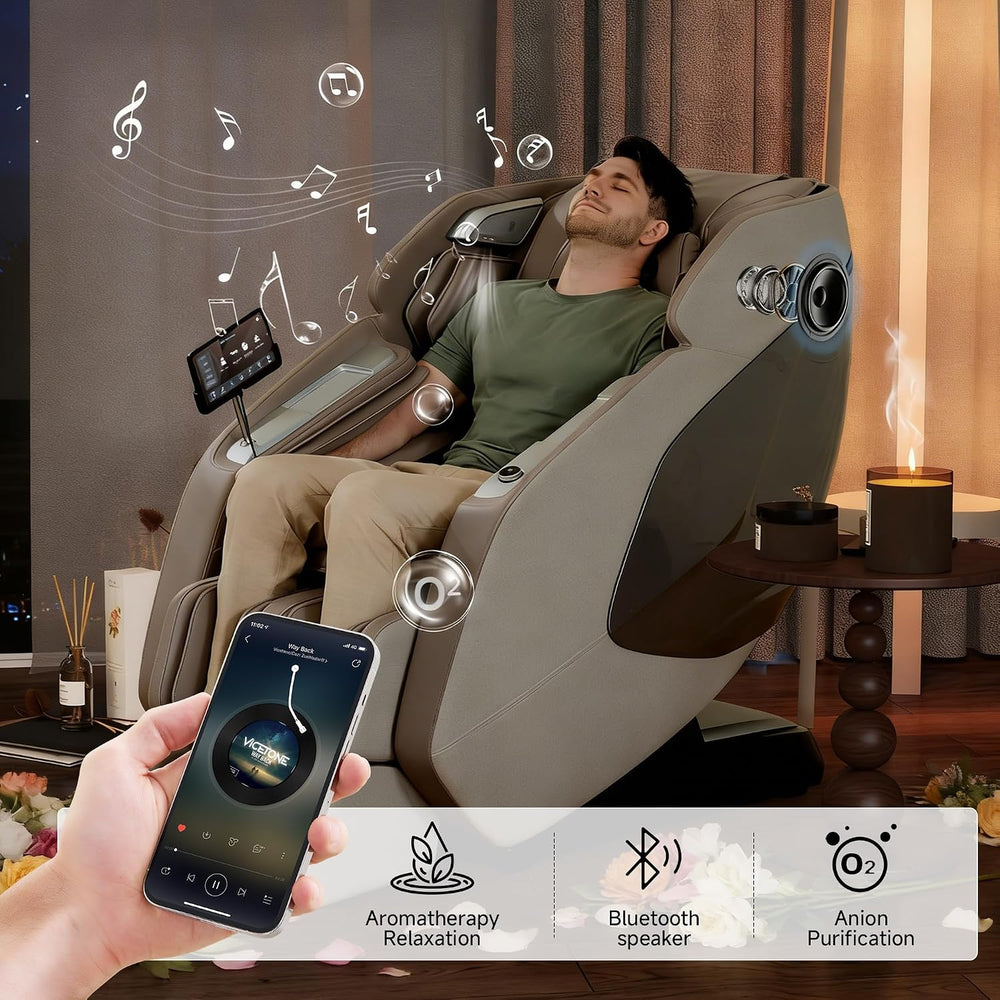 Real Relax 4D Massage Chair Full Body Zero Gravity SL Track Recliner