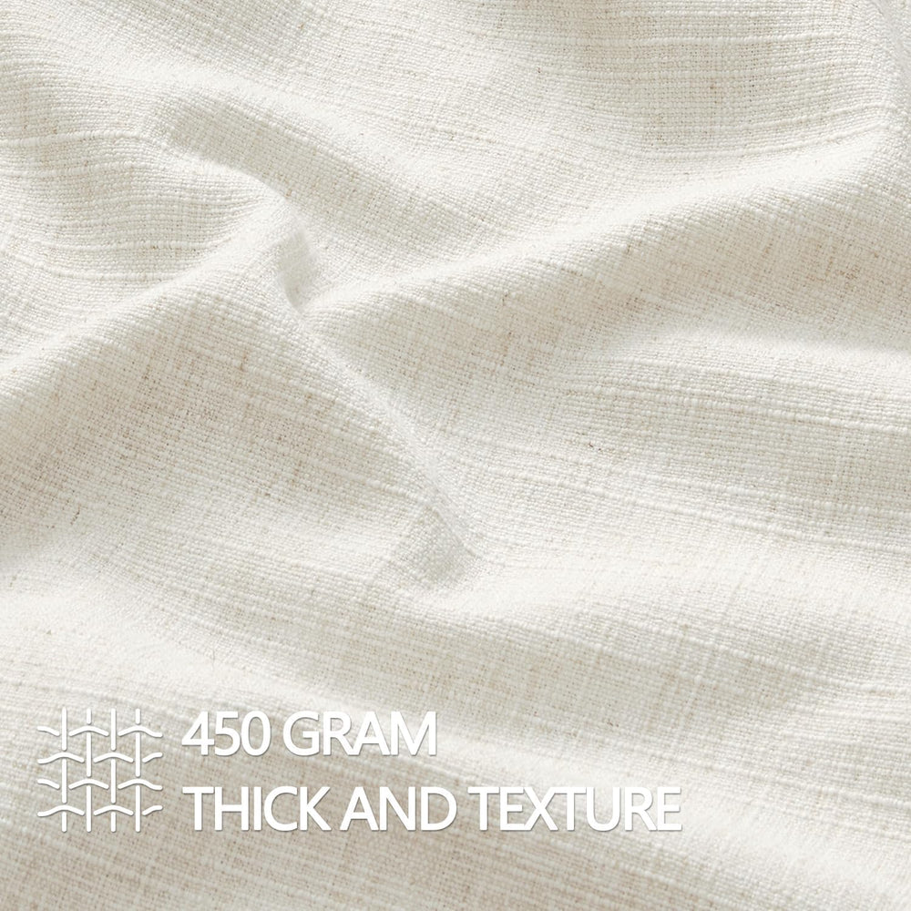MIULEE Thick Textured Decorative Throw Pillow Covers 22x22 in Natural Beige