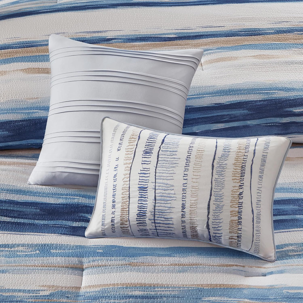 Madison Park Modern Luxury Comforter Quilt Combo Set, 8PC King/Cal King