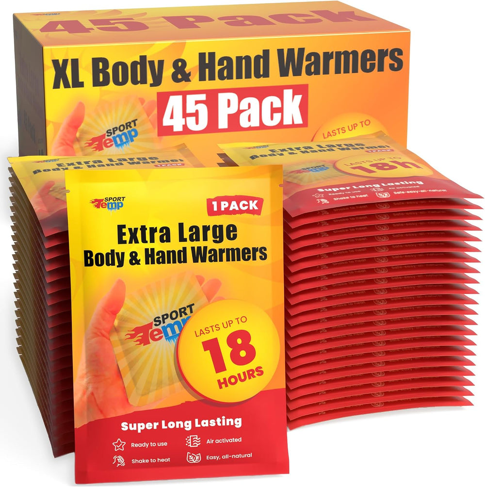 Large Hand & Body Warmers - Up to 18 Hours of Heat, Super Long Lasting - ...