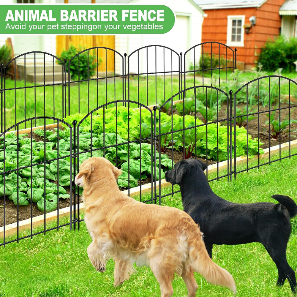Decorative Garden Fence, 25-Pack Rustproof Animal Barrier, 17 in x 25 ft