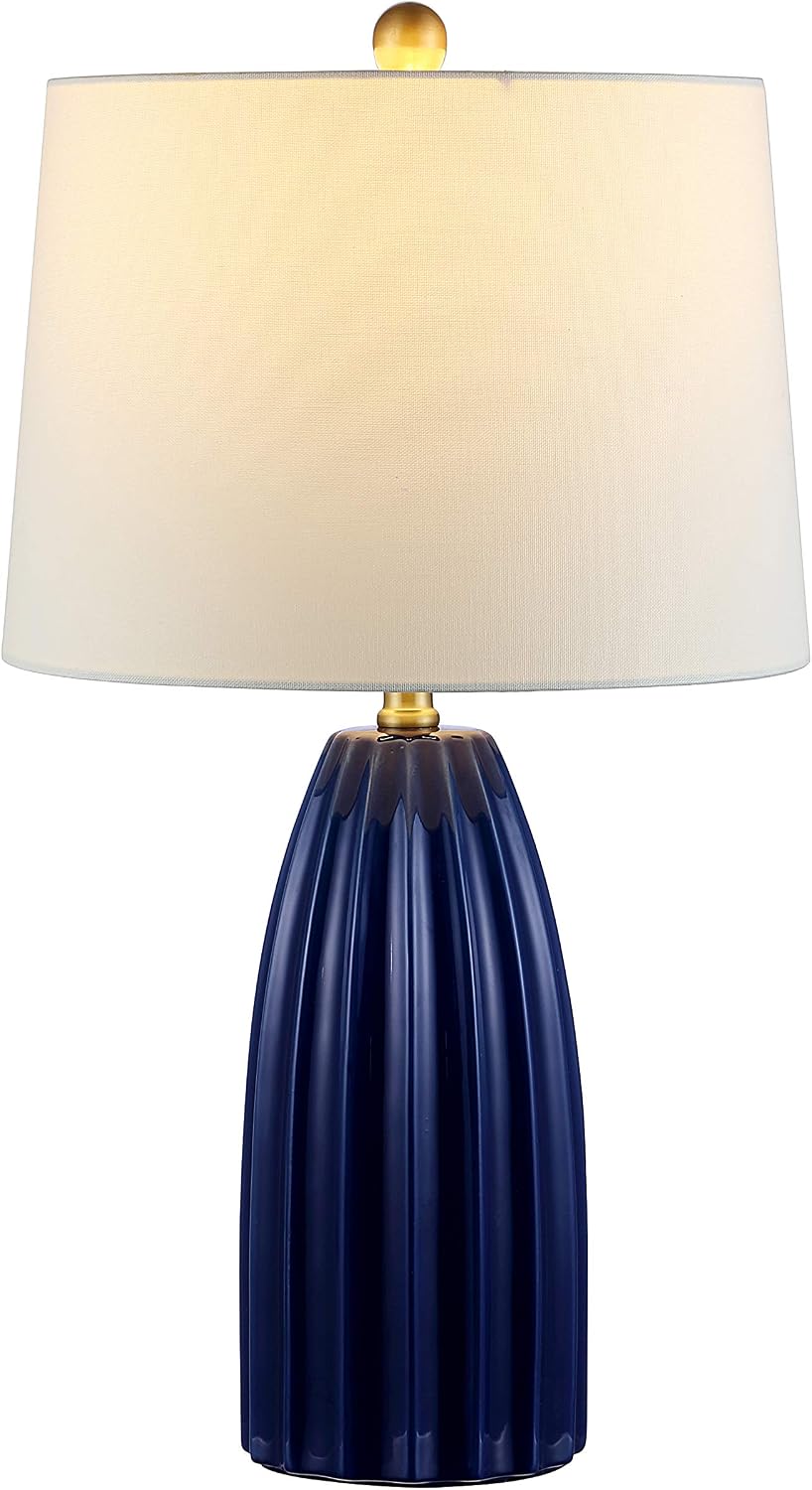 SAFAVIEH Kayden Table Lamp, 25.5" Navy Blue TBL4343B