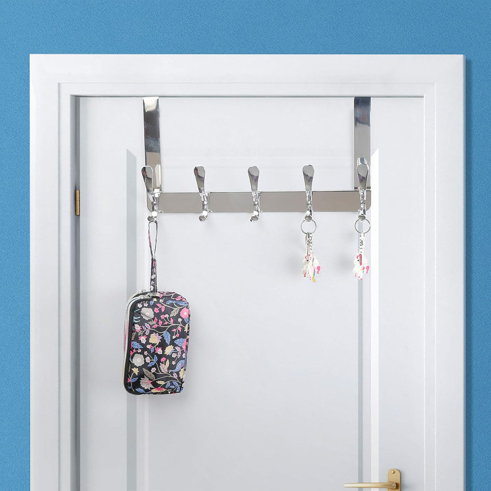 SKOLOO Over The Door Hook, Door Hanger Hooks for Hanging Clothes, Towels, Coa...