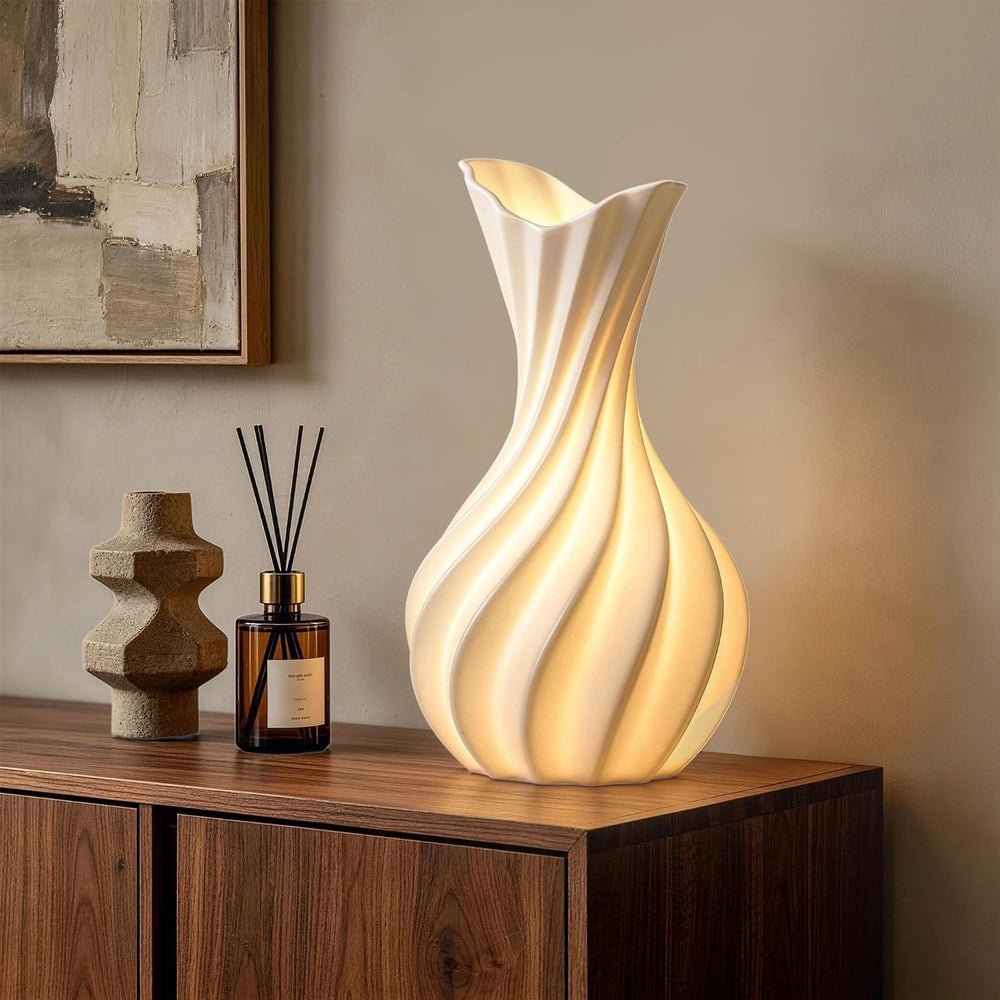 Hamucd Modern Ceramic Decorative Table Lamp for Bedroom Living Room-Vela