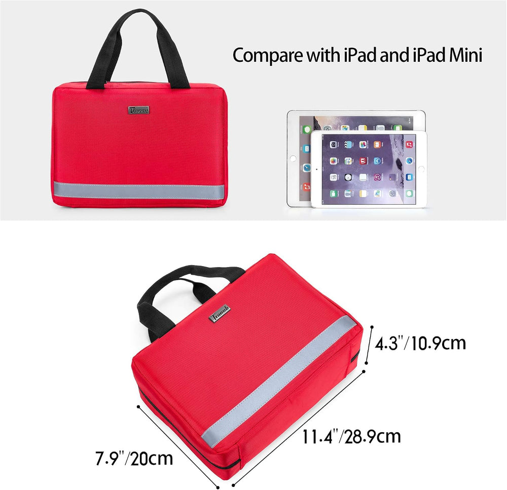 Trunab Small First Aid Kit Bag Empty Portable Emergency Kits Trauma Bag,Red