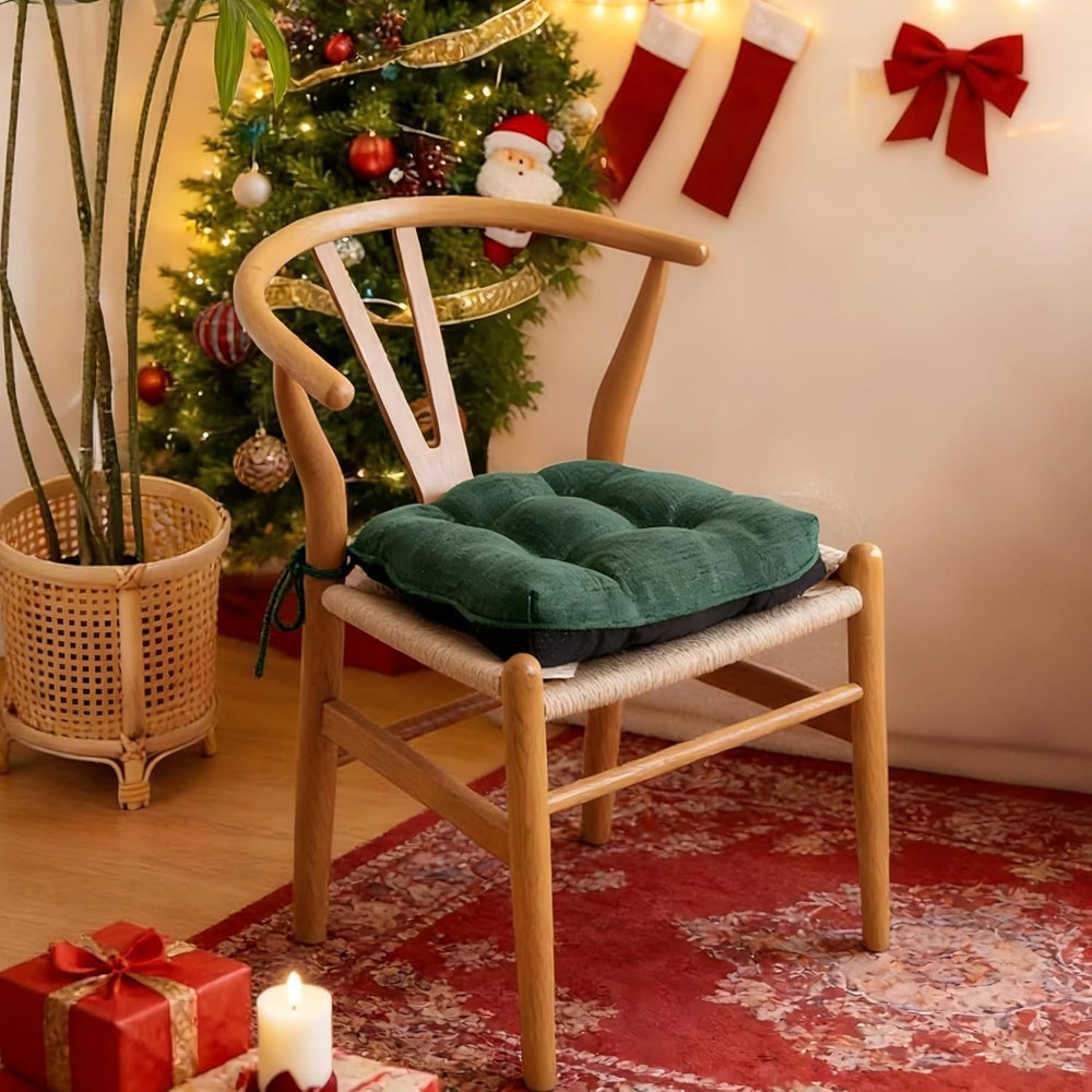IPYNBAP Memory Foam Chair Cushions Set of 4, 15.5"x15.5"x4", D...