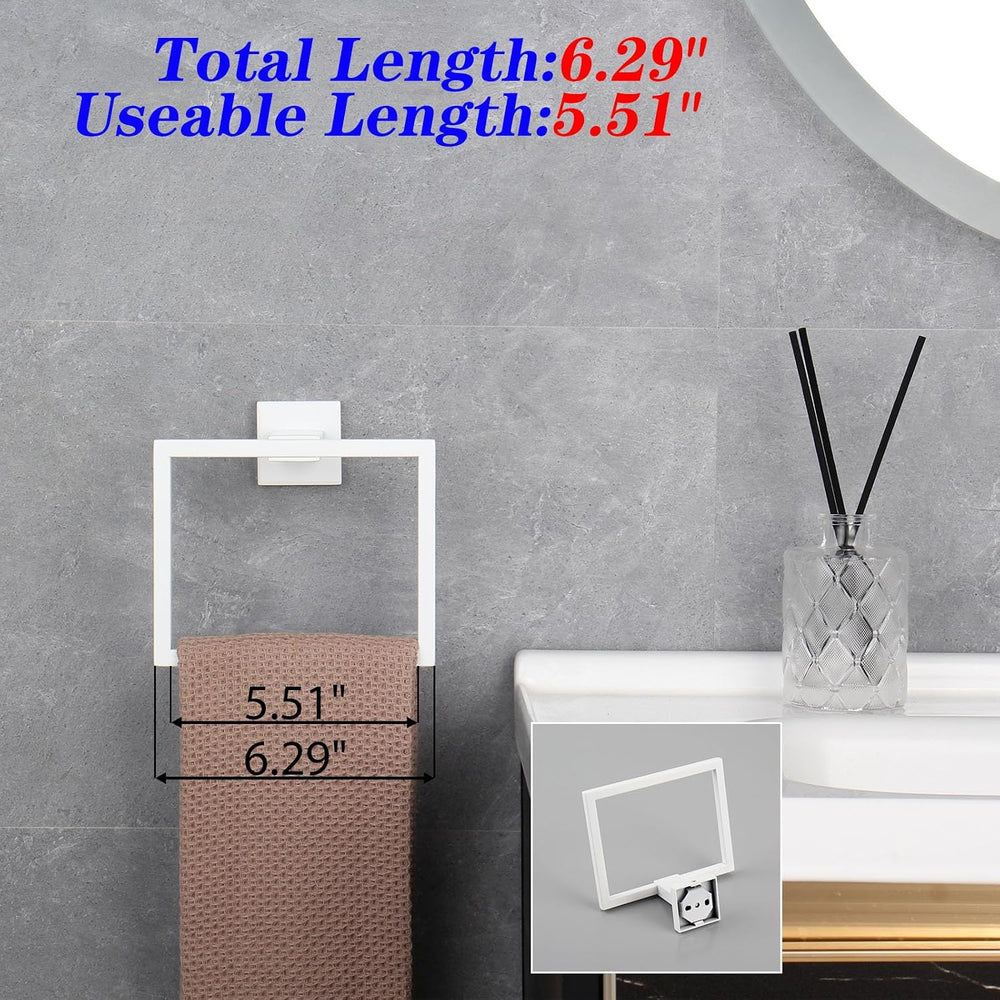GERZWY 2 Piece Bathroom Hardware Set Towel Ring and Toilet Paper Holder SUS 3...