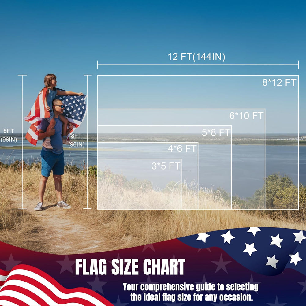 AOKIIE 5x8Ft American Flags for Outside, Heavy Duty Nylon US Flag TearProof