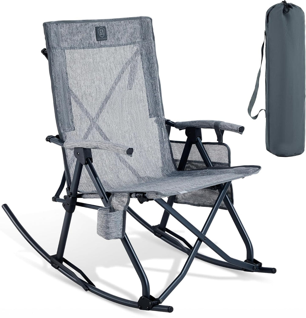 EVER ADVANCED Compact Folding Rocking Camping Chair
