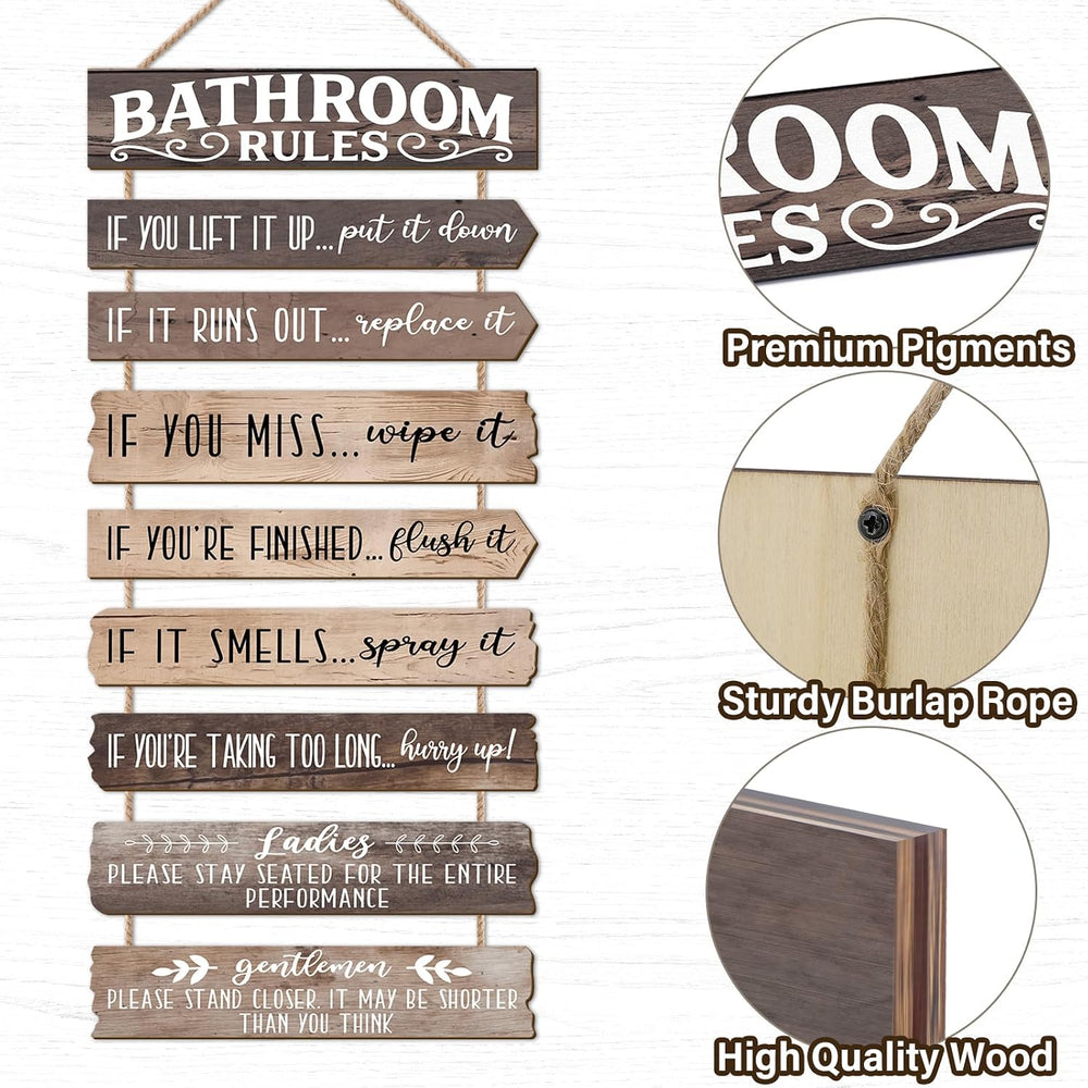 Bathroom Wall Decor Funny Bathroom Signs Bathroom Rules Pictures Wall Art Dec...
